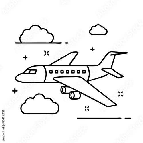 private jet icon, private jet vector illustration-simple illustration of private jet, perfect for private jet logos and icons