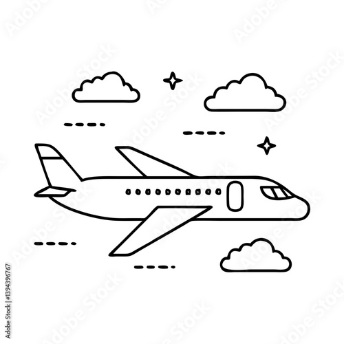 private jet icon, private jet vector illustration-simple illustration of private jet, perfect for private jet logos and icons