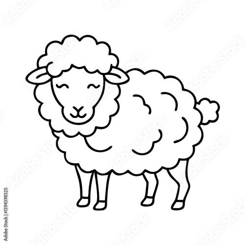 sheep icon, sheep vector illustration-simple illustration of sheep, perfect for sheep logos and icons
