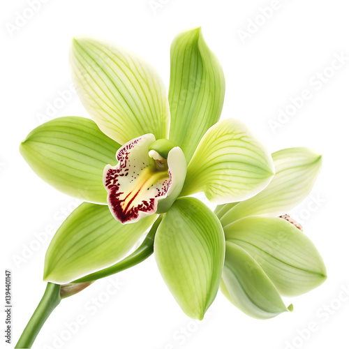 Green Orchid Flower: Image & Stock Photo on transparent background