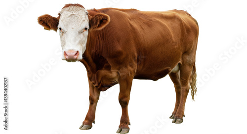 Isolated Brown Cow