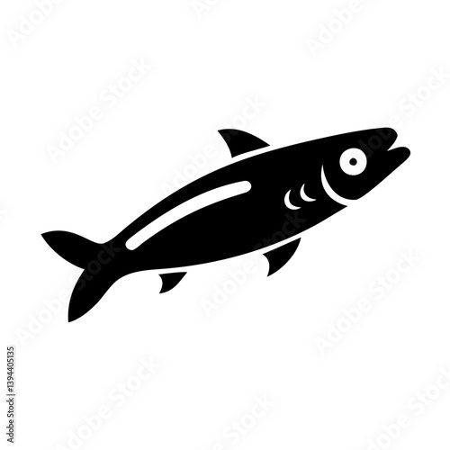 anchovy icon, anchovy line art - simple line art of anchovy, perfect for anchovy logos and icons