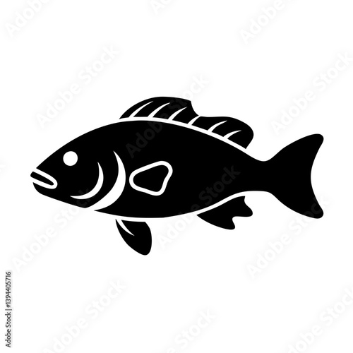 barramundi icon, barramundi line art - simple line art of barramundi, perfect for barramundi logos and icons