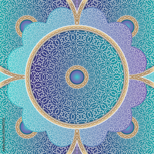 Rounded Decoration Arabian Pattern