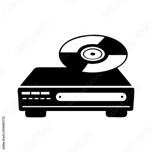 cd dvd player icon, cd dvd player line art - simple line art of cd dvd player, perfect for cd dvd player logos and icons