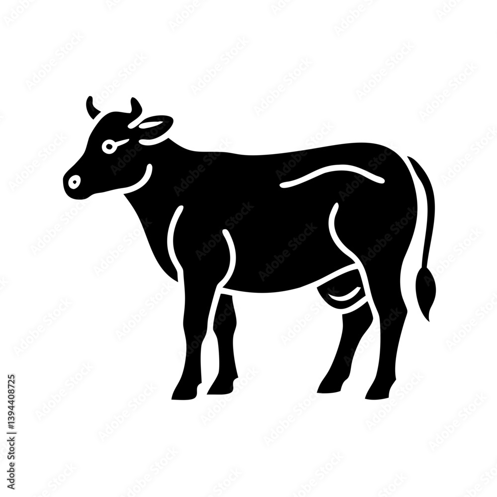 cow icon, cow line art - simple line art of cow, perfect for cow logos and icons cow icon, cow line art - simple line art of cow, perfect for cow logos and icons