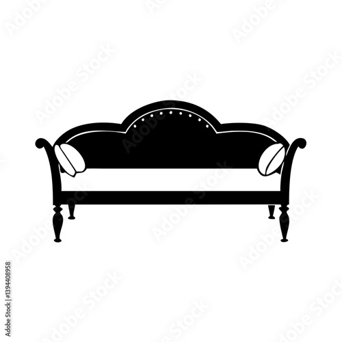 daybed icon, daybed line art - simple line art of daybed, perfect for daybed logos and icons