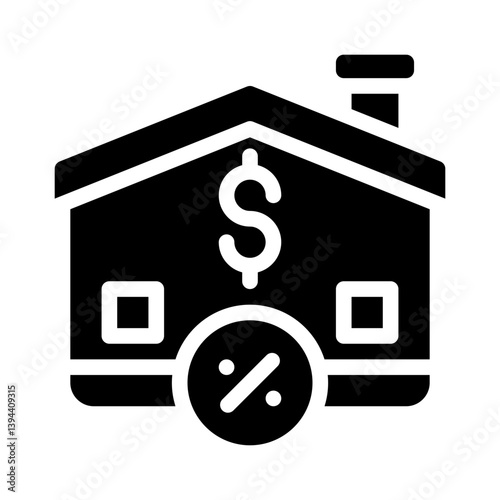 mortgage glyph icon