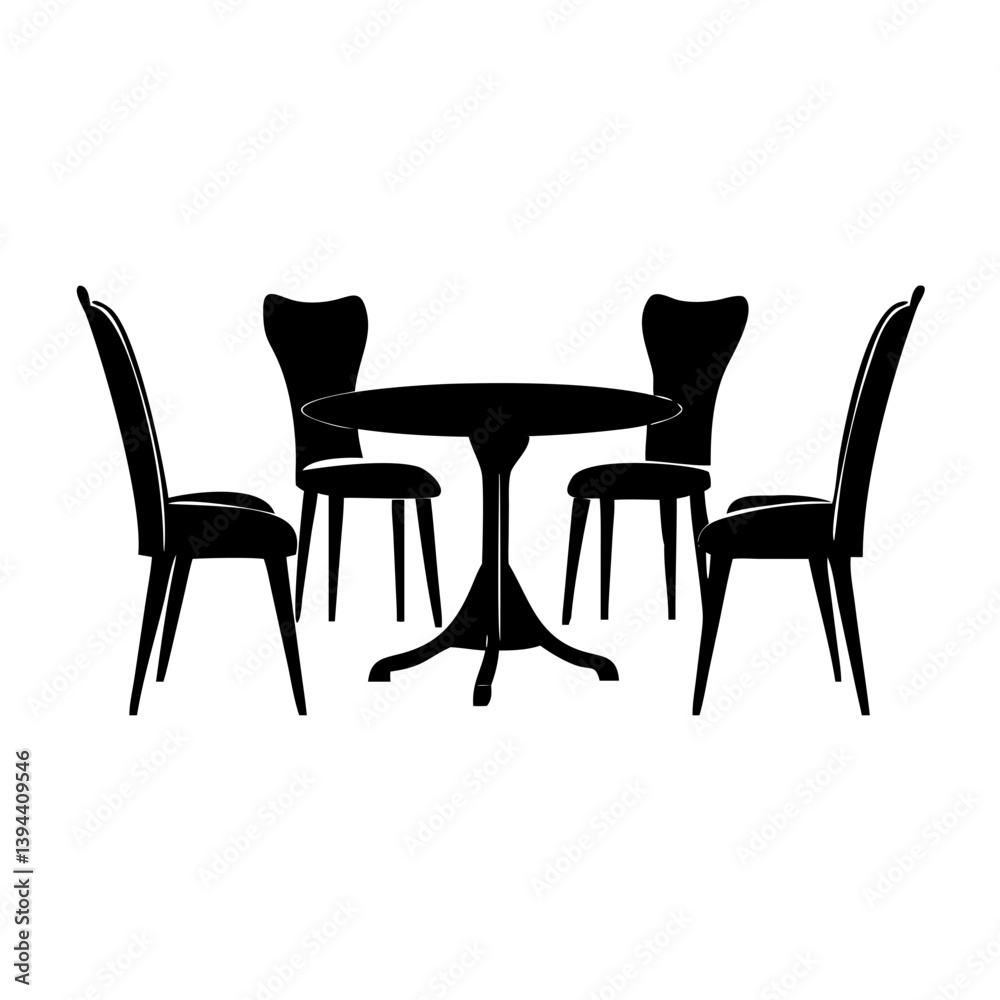 dining set icon, dining set line art - simple line art of dining set, perfect for dining set logos and icons dining set icon, dining set line art - simple line art of dining set, perfect for dining set logos and icons