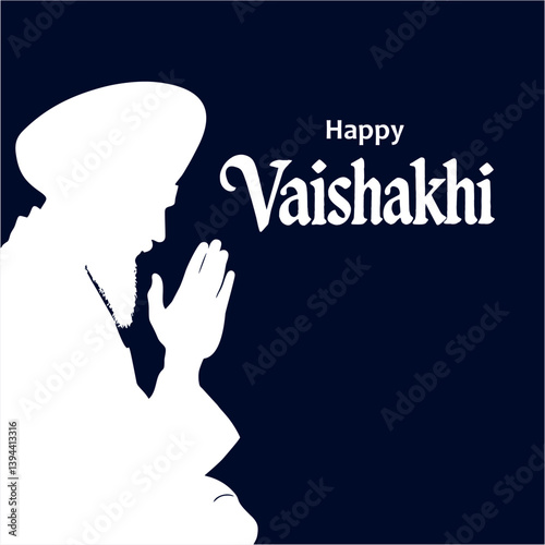 Elegant Vaishakhi Festival Creative with Iconic Vector Design and Festive Text

