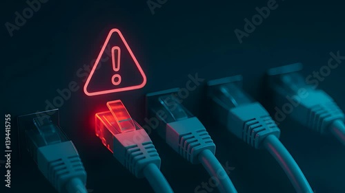 Network Cable Connection with Warning Alert on Broken Ethernet Port

