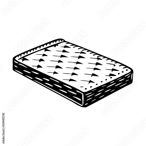 mattress icon, mattress line art - simple line art of mattress, perfect for mattress logos and icons