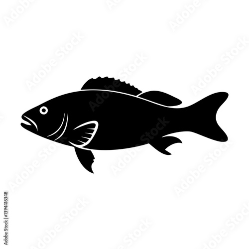 nile perch icon, nile perch line art - simple line art of nile perch, perfect for nile perch logos and icons