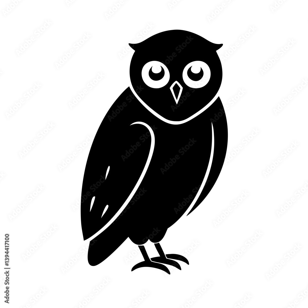 owl icon, owl line art - simple line art of owl, perfect for owl logos and icons owl icon, owl line art - simple line art of owl, perfect for owl logos and icons