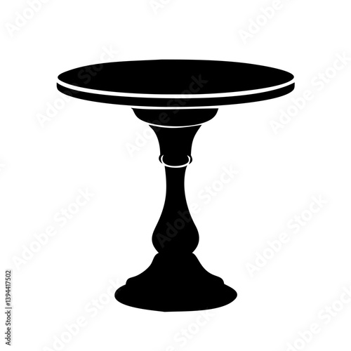 pedestal table icon, pedestal table line art - simple line art of pedestal table, perfect for pedestal table logos and icons
