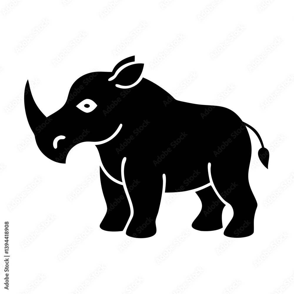 rhino icon, rhino line art - simple line art of rhino, perfect for rhino logos and icons rhino icon, rhino line art - simple line art of rhino, perfect for rhino logos and icons