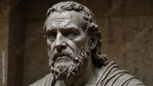 A statue of Clonphas, his eyes seeping with living ink that devours sight and truth