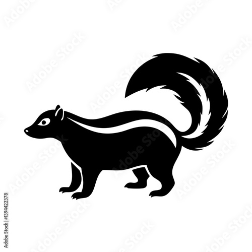 skunk icon, skunk line art - simple line art of skunk, perfect for skunk logos and icons