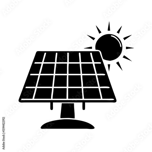 solar panel icon, solar panel line art - simple line art of solar panel, perfect for solar panel logos and icons