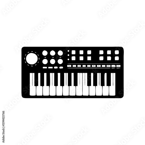 synthesizer icon, synthesizer line art - simple line art of synthesizer, perfect for synthesizer logos and icons