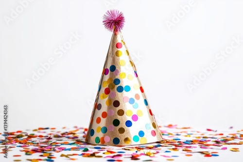 Festive Party Hat with Confetti photo
