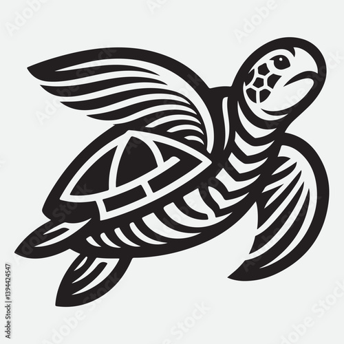 Turtle logo design template