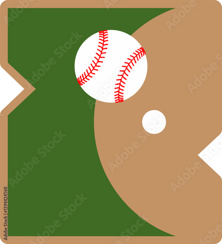 Baseball Court Field Letter Vector Element Alphabet Z