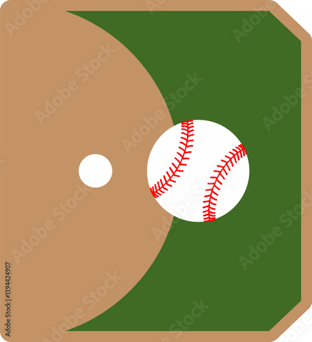 Baseball Court Field Letter Vector Element Alphabet D