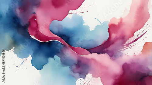 abstract watercolor background, passing clouds
