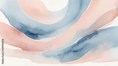 abstract blue background, passing clouds, forms suggested through delicate washes