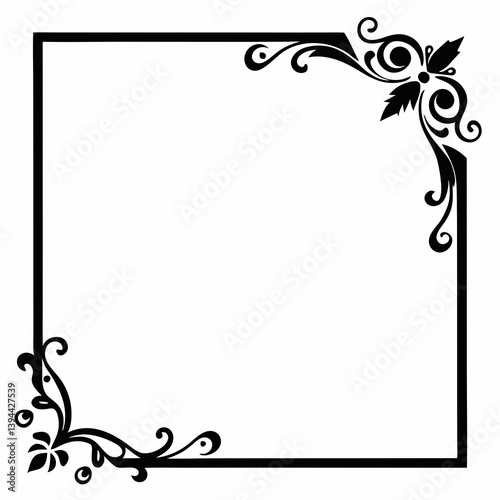 corner borders illustration. ornamental frame