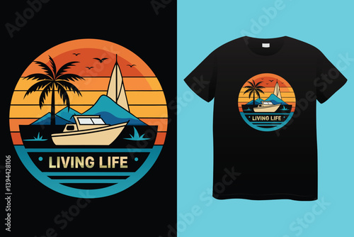 A Boat Neck 3D Render T shirt on a White Background, featuring a modern and stylish design with a sleek boat neck neckline and intricate 3D detailing that adds depth and dimension to the garment.
