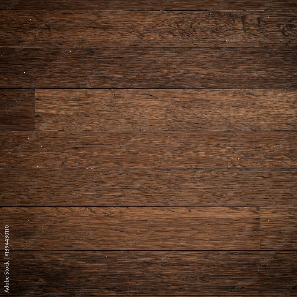 Naklejka premium Rich Dark Brown Wood Texture Background Horizontal Plank Grain Detail Rustic Wooden Surface