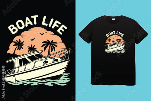 East Dock yachting company sailing team cute vintage vector print for children kid boy marine wear tee shirt