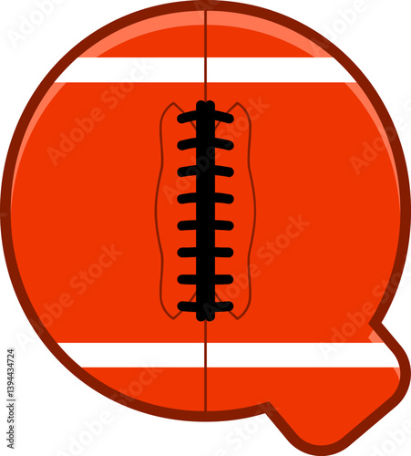 Football Letter Vector Element Alphabet Q