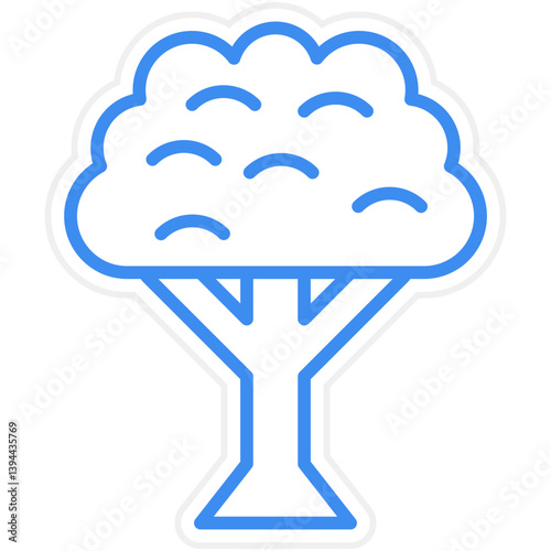 Oak Tree Icon Style
