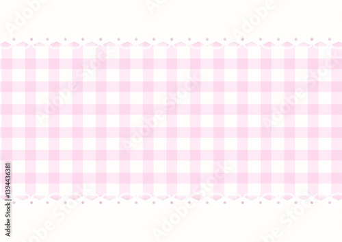 Pink plaid pattern with placemat background