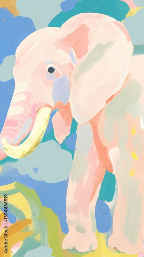 Fototapeta premium Elephant painting art backgrounds.