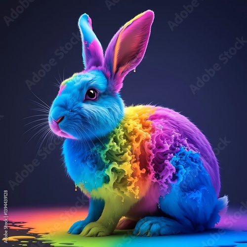 rabbet abstract colorful background 