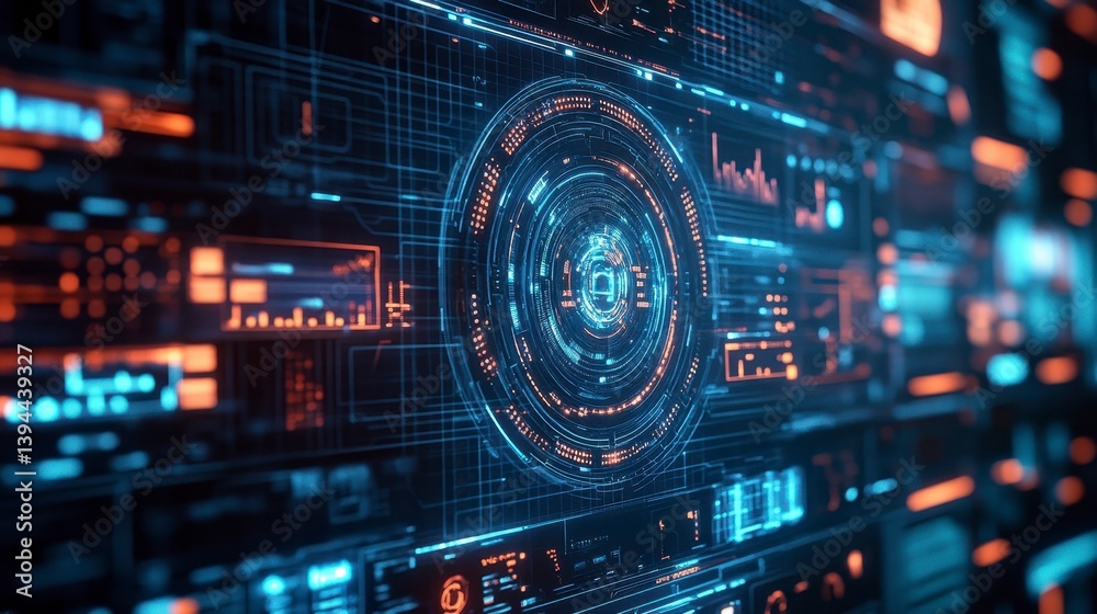 Abstract Digital Background with Futuristic Technology Design Elements Abstract Digital Background with Futuristic Technology Design Elements