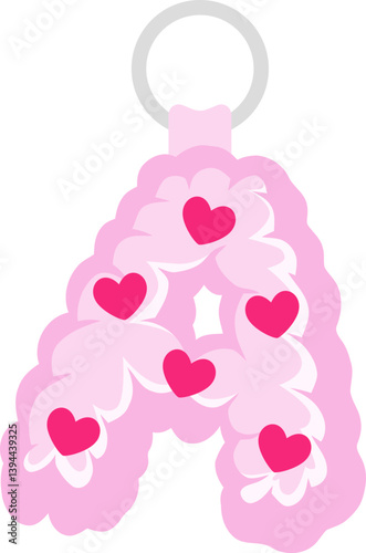 Key Chain Love Letter Vector Element Alphabet A