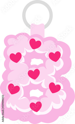 Key Chain Love Letter Vector Element Alphabet B