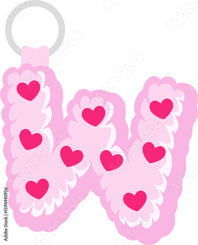 Key Chain Love Letter Vector Element Alphabet W
