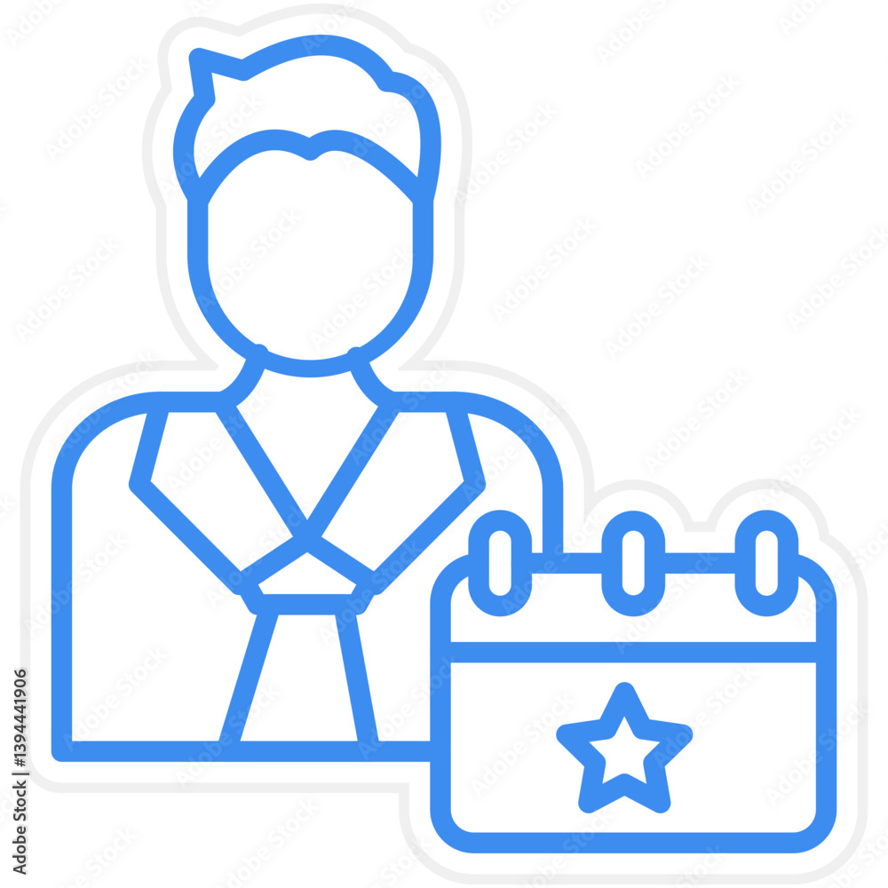 Event Planner Male Icon Style Event Planner Male Icon Style