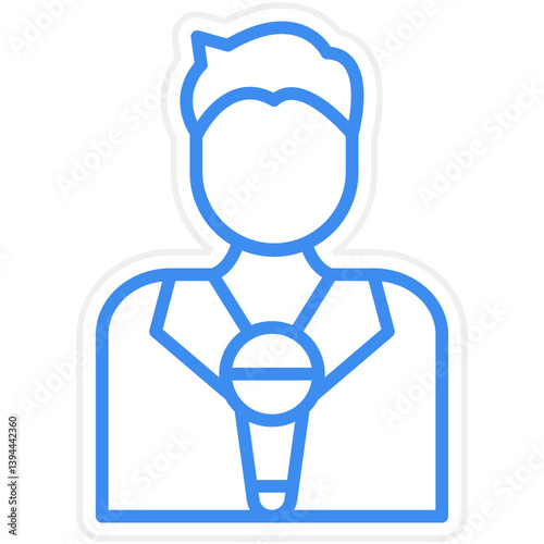 Journalist Male Icon Style
