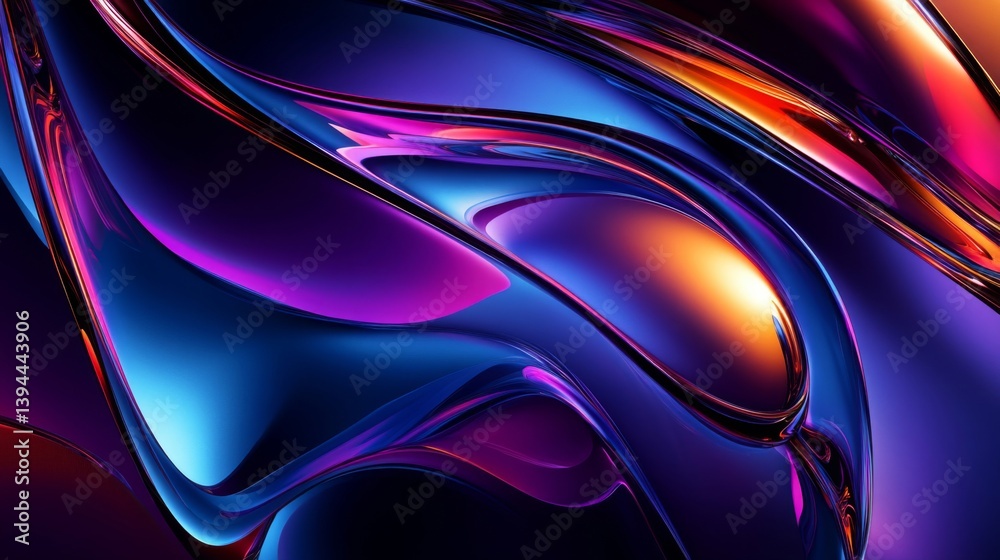 Fototapeta premium Abstract Colorful Fluid Waves Background
