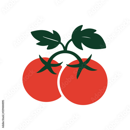 Vector illustration of a tomato, Tomato vector icon or logo