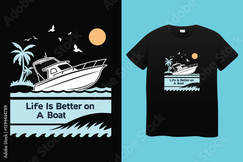 East Dock yachting company sailing team cute vintage vector print for children kid boy marine wear tee shirt