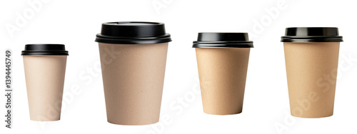 Wallpaper Mural Clear and simple minimalist mockups of various coffee cups displayed in isolated positions for design purposes and presentations Torontodigital.ca