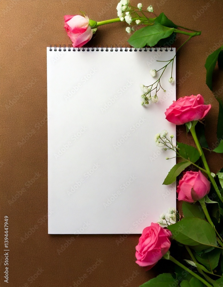 blank paper at table